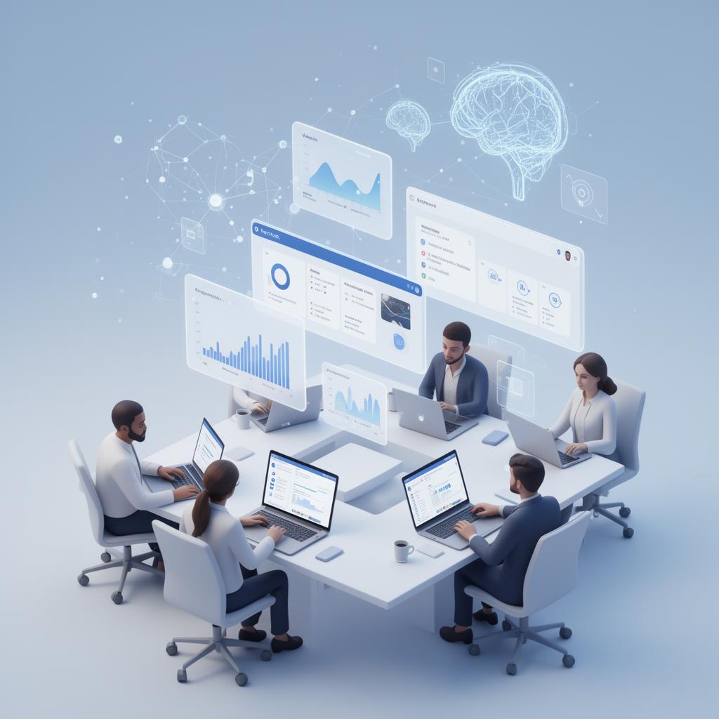 TechVerge Systems team collaborating on AI dashboards